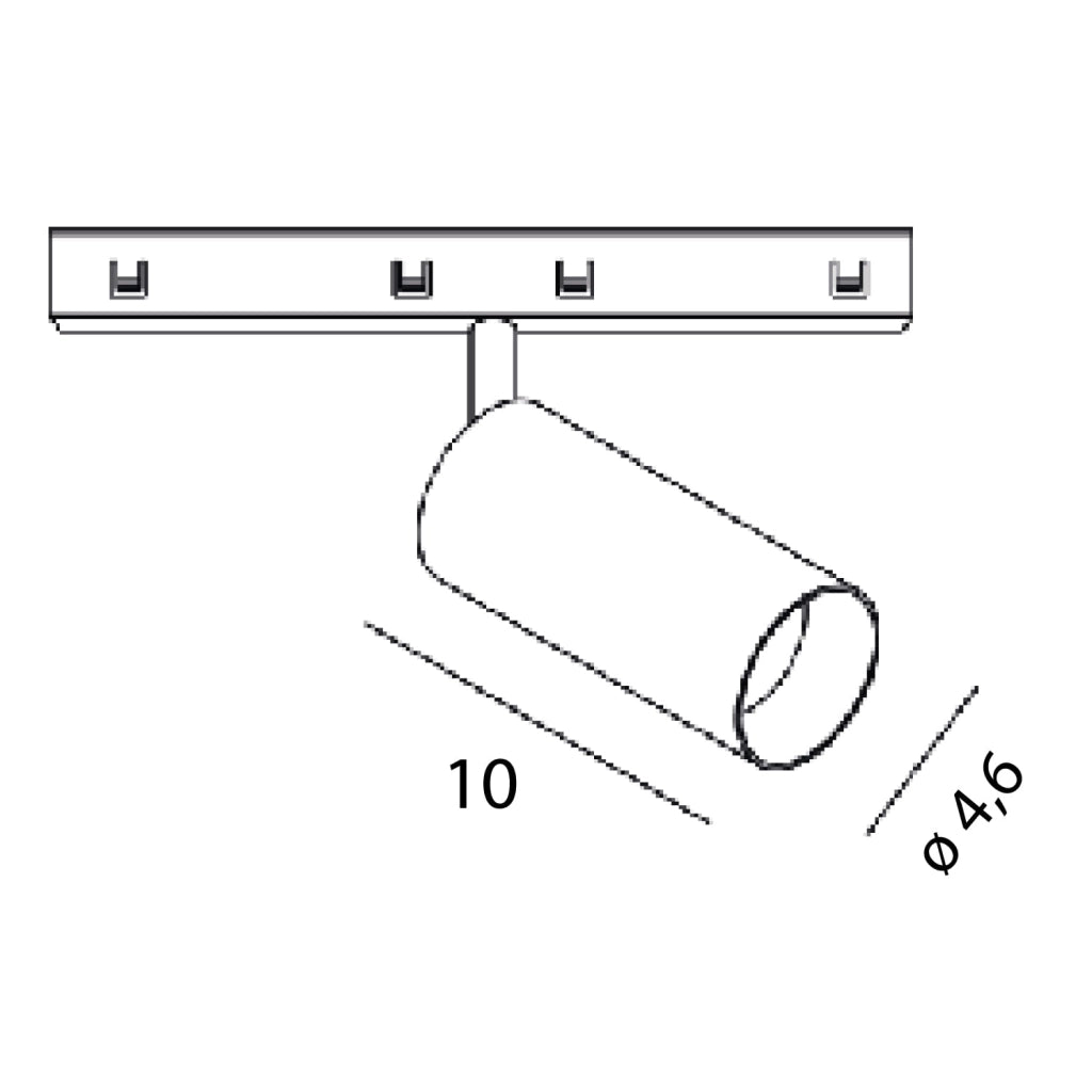 Faretto su binario 1 fase nero LED 10W 2700-5000K Zigbee Maxlight
