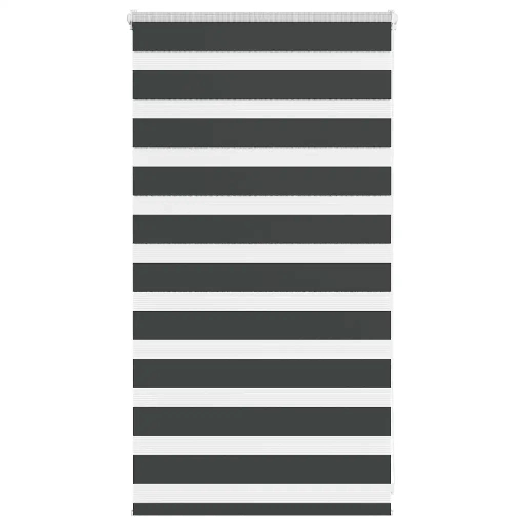 Tenda a Rullo Zebra Nero Larghezza Tessuto 80,9 cm Poliestere