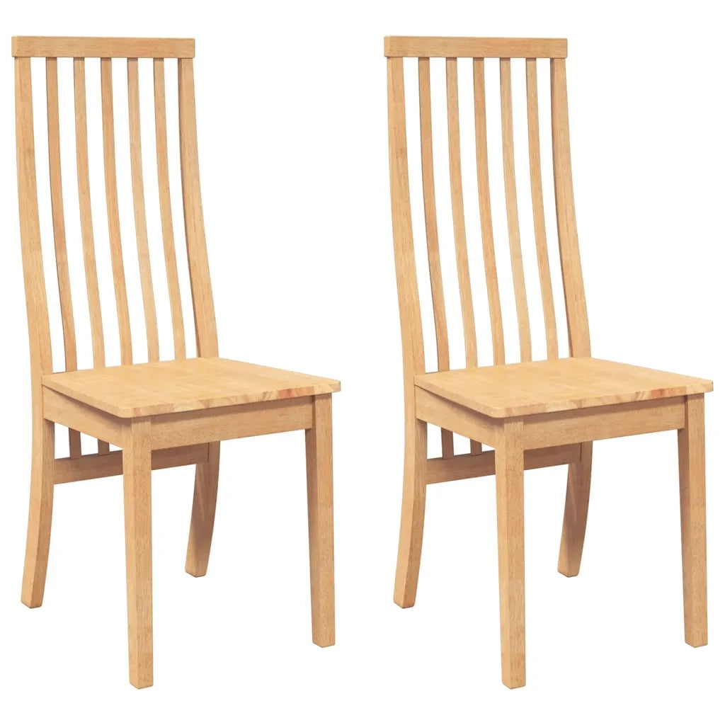Sedie da Pranzo 2 pz in Legno Massello di Hevea 4102456