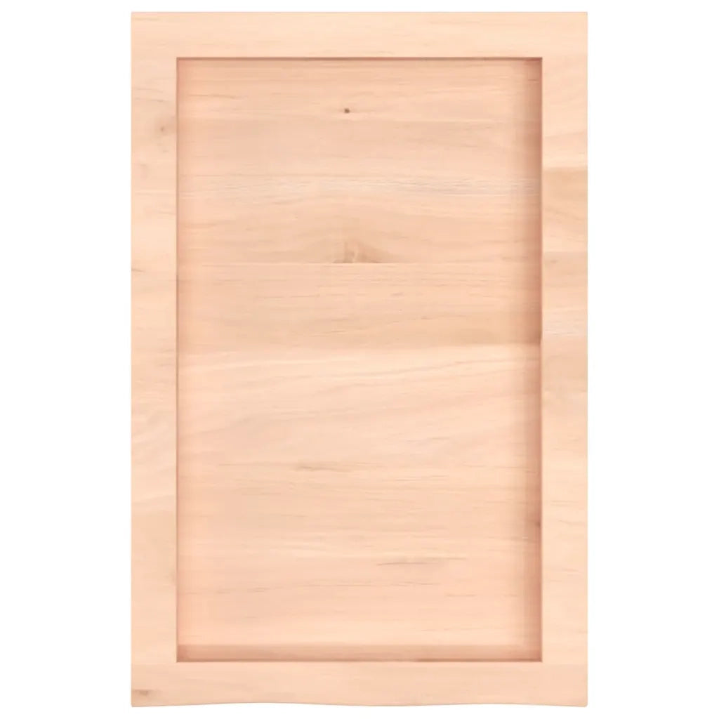 Ripiano a Parete 40x60x(2-6) cm Massello Rovere Non Trattato