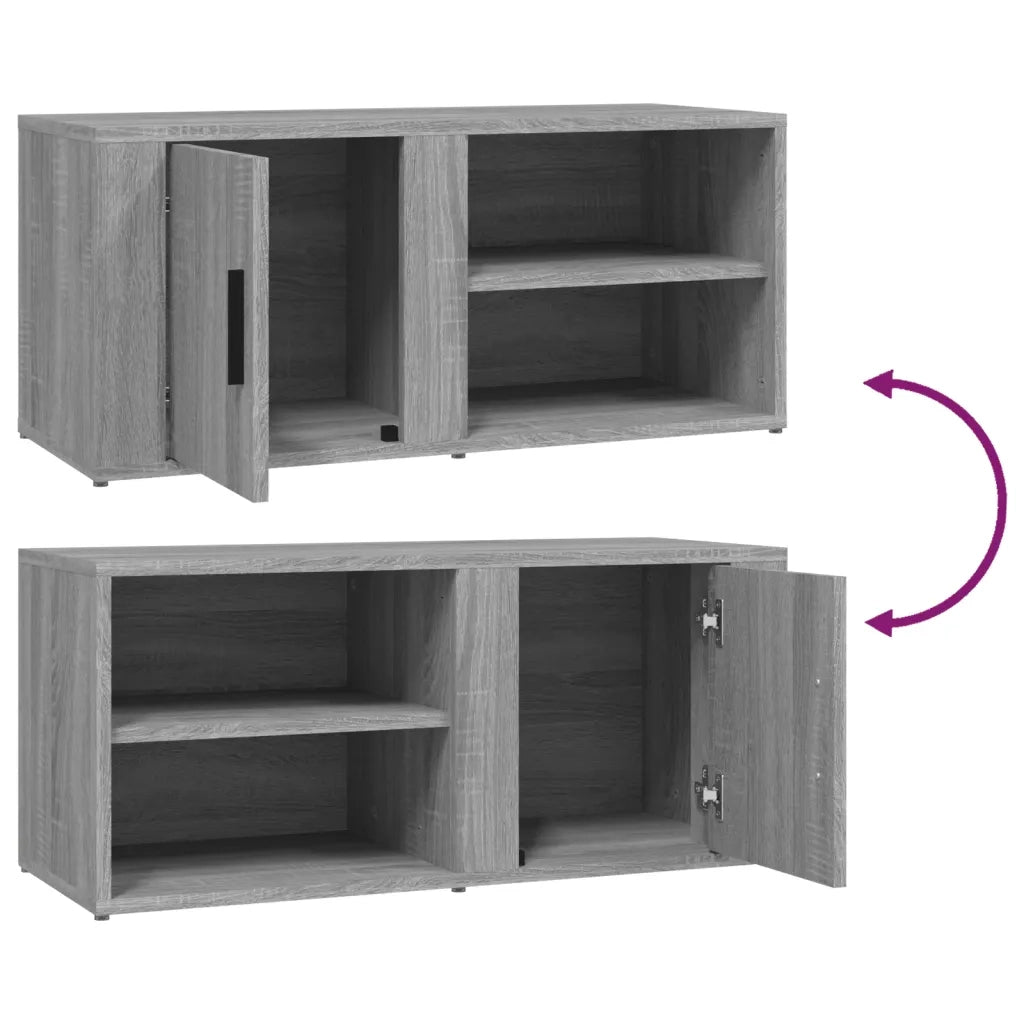 Mobili TV 2 pz Grigio Sonoma 80x31,5x36 cm Legno Multistrato cod mxl 16170