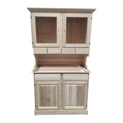 Cristalliera in legno classica 4 porte 6 cassetti grezzo l.120 p.51 h.211 (850+851) - Mobili 2G
