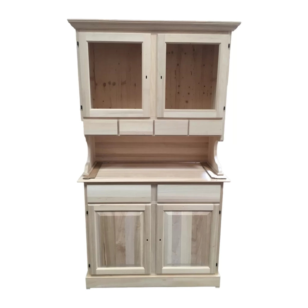 Cristalliera in legno classica 4 porte 6 cassetti grezzo l.120 p.51 h.211 (850+851) - Mobili 2G