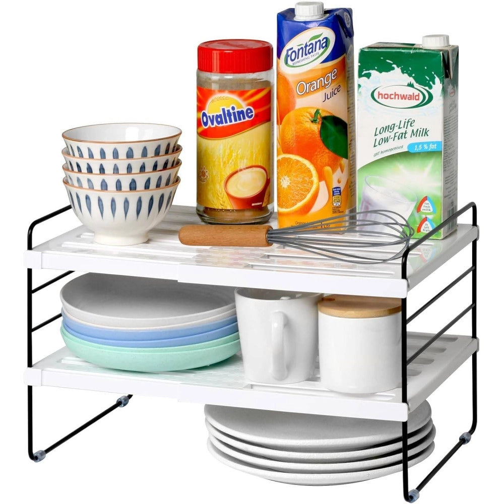 Trade Shop - Mensola Estendibile Organizer Da Cucina Portaspezie Scaffale A 3 Ripiani Multius -