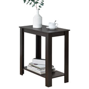 Tavolino Laterale Chur da Divano con Ripiano 61 x 60 x 30 cm - Color Caffè [en.casa]