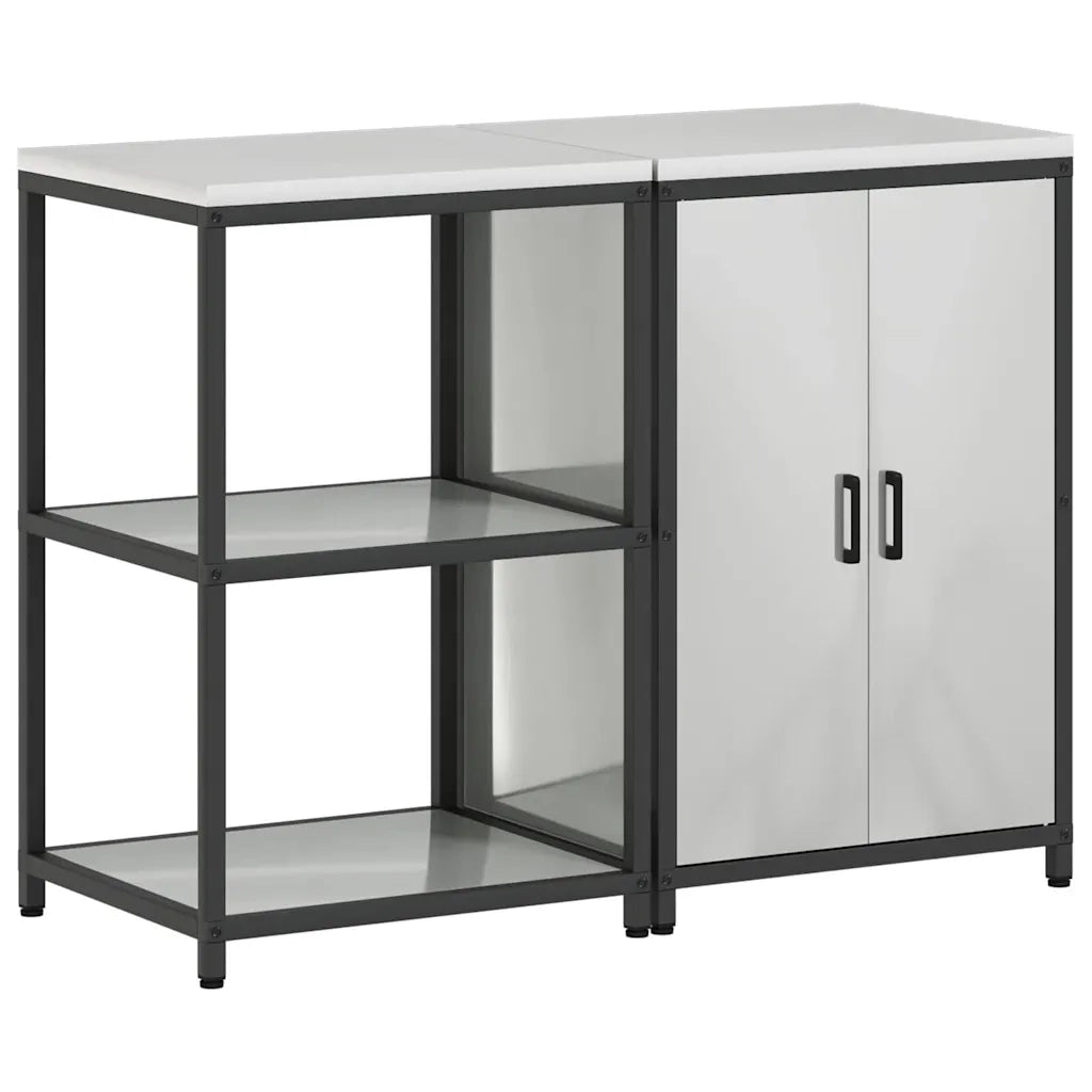Set di Pensile da cucina | Stoccaggio per Cucina HATTEM 2 pz Argento