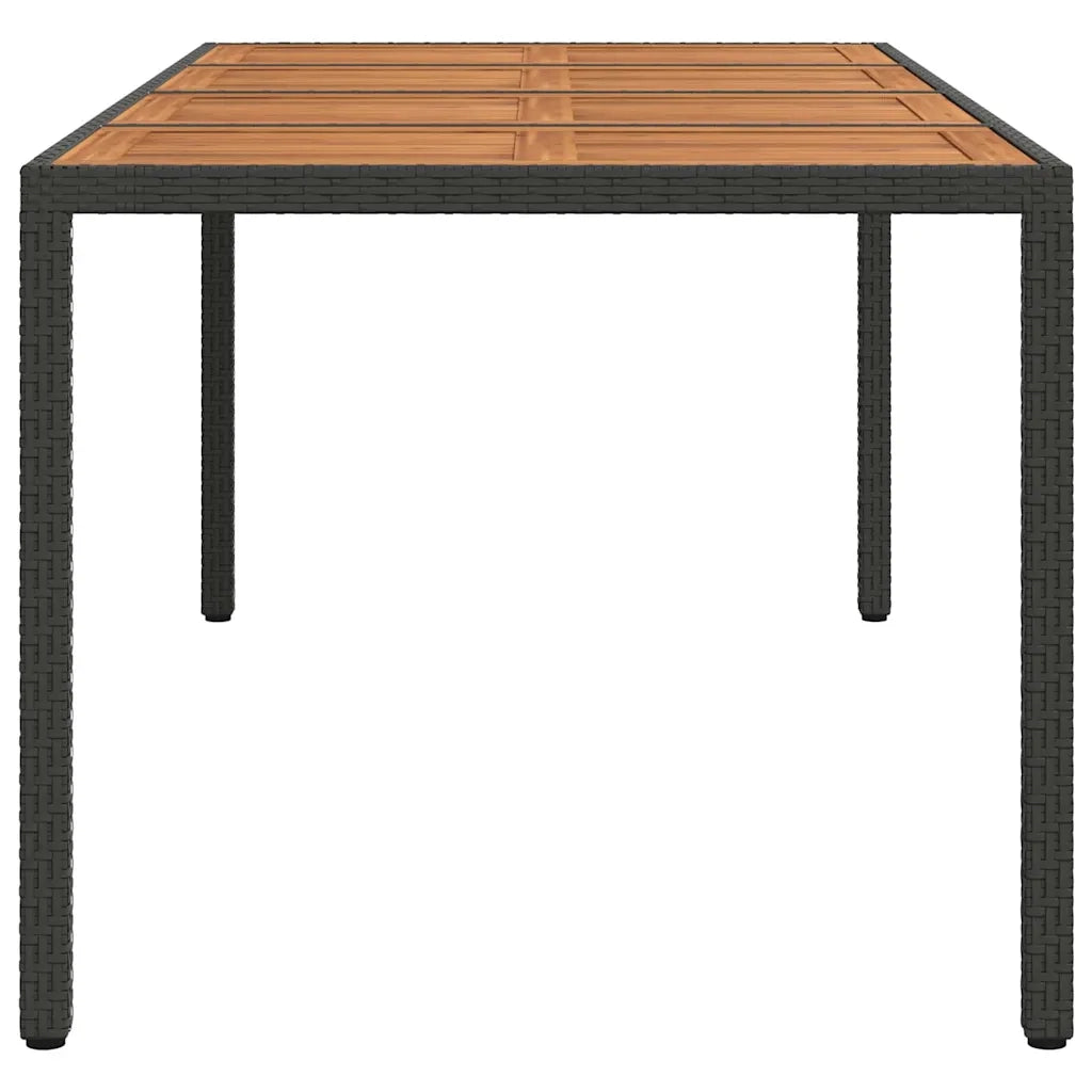 Tavolo da Giardino Nero 190 x 90 x 75 cm polyrattan 362551