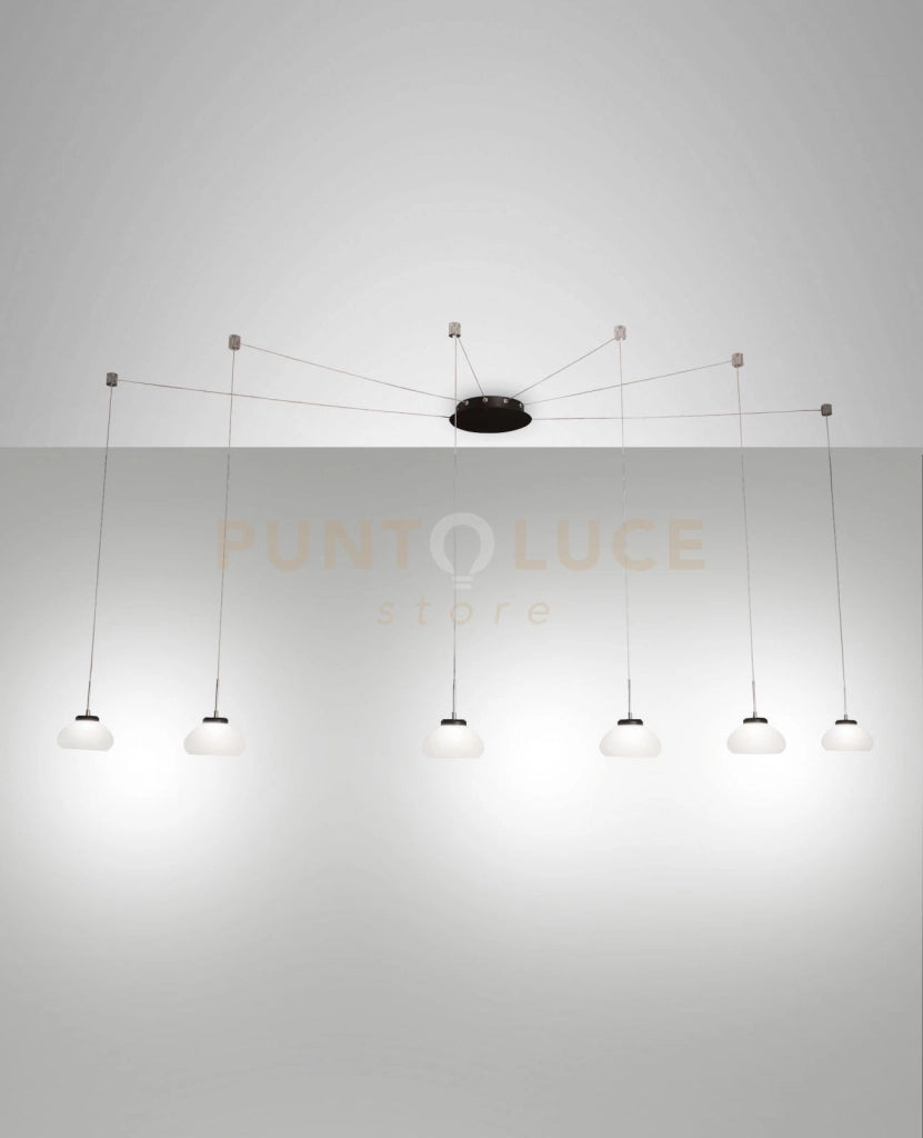 ARABELLA SOSPENSIONE BIANCA 6 LUCI A LED 3000K - 48W - 4530 lm DIMMERABILE SMART C/ACCESS.