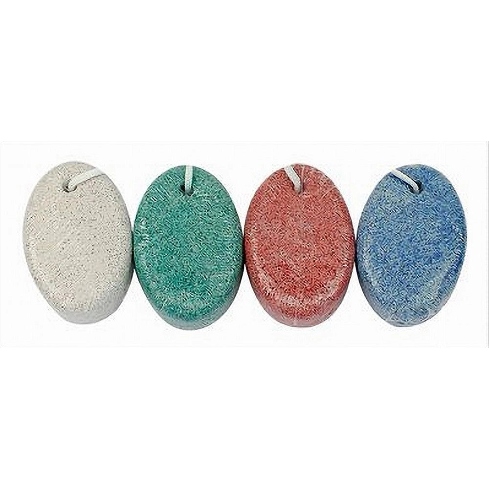 Trade Shop - Set 3 Pz Pietra Pomice Ovale Colorata Naturale Cura Piedi Calli Chiropodia 79288 -