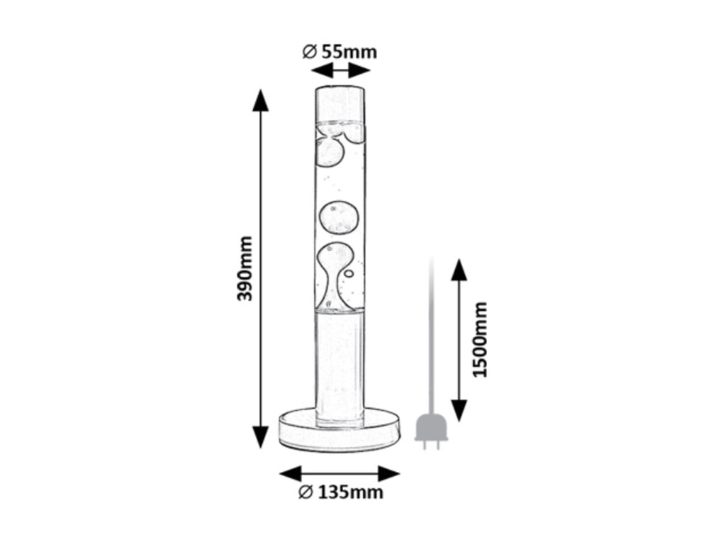Lampada lava decorativa LED 25W nera Lavastic Rabalux