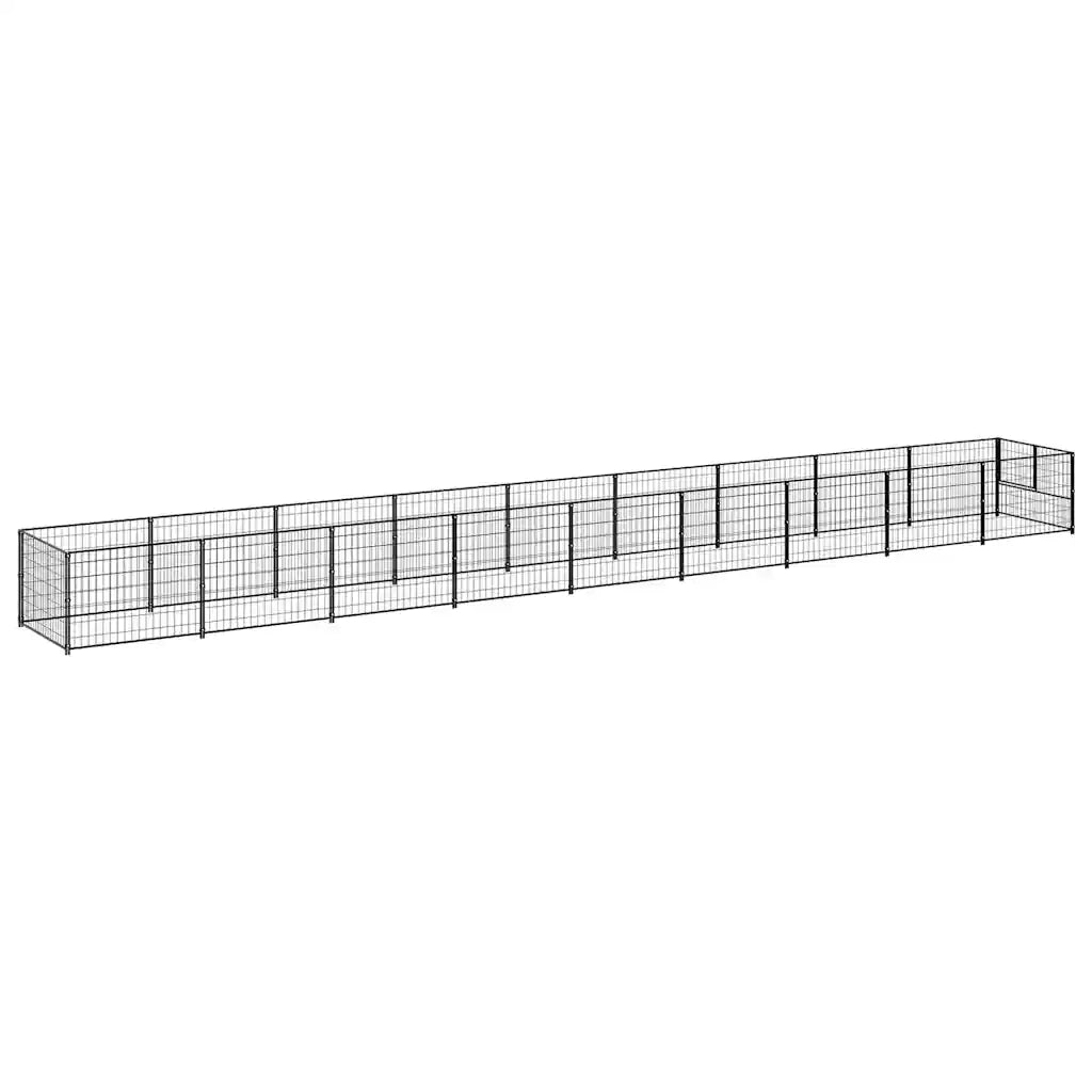 Gabbia per Cani Nera 9 mÂ² in Acciaio cod mxl 47910