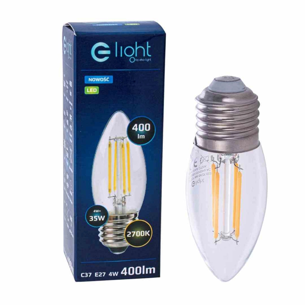 Lampadina LED Filament 4W E27 2700K 470lm Eko-Light