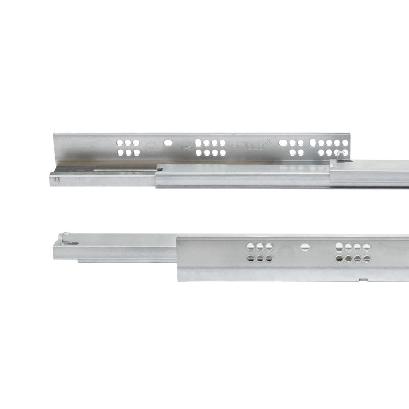 Set di guide per cassetti a scomparsa Silver, estrazione totale, push, profondità 250 mm, Acciaio, Zincato bianco
