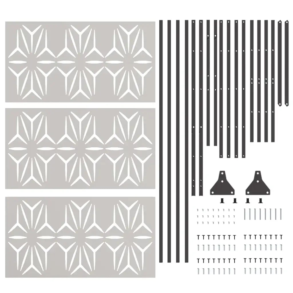 Schermo per Privacy Grigio 100 x 50 x 180 cm Acciaio CFW6760648