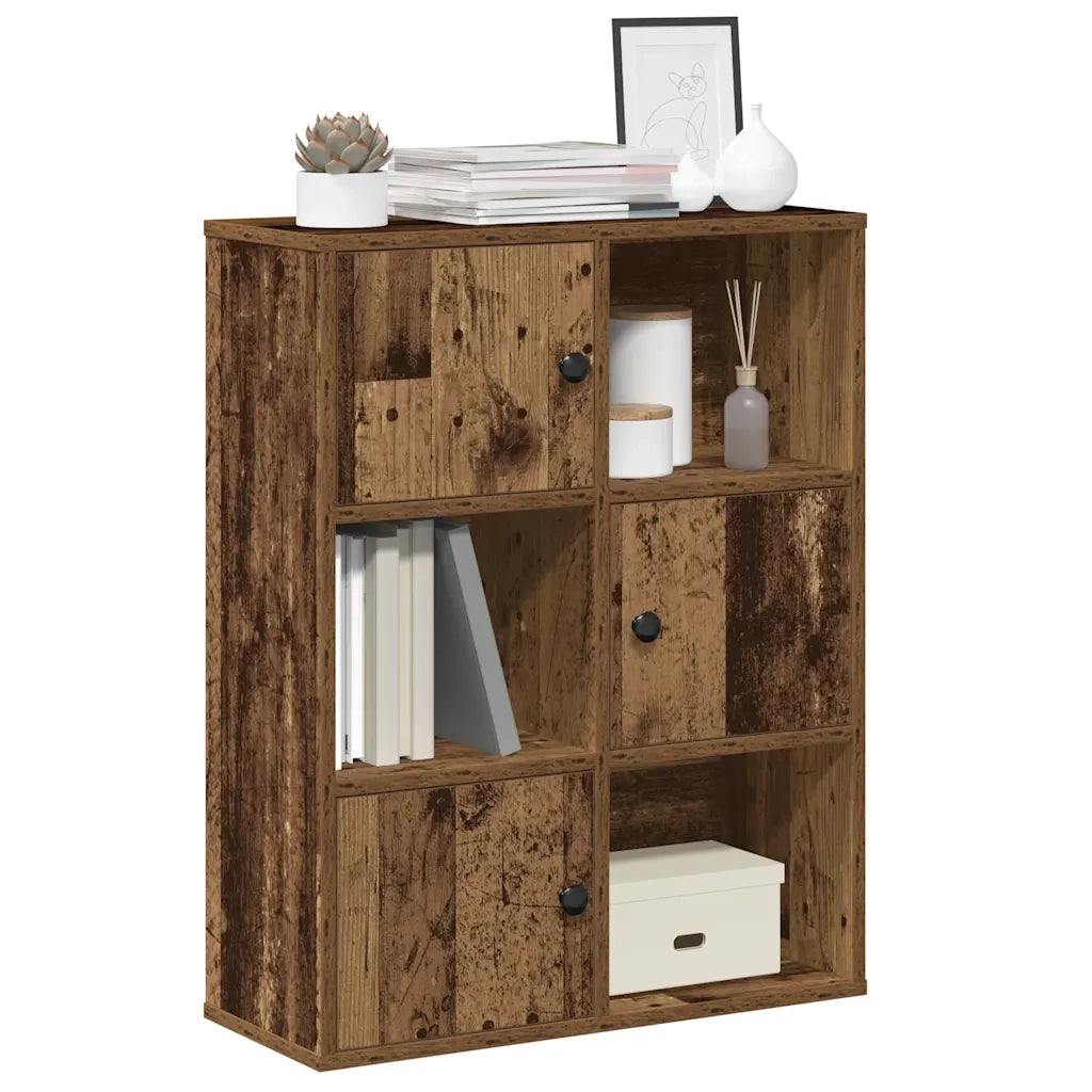 Libreria Legno Vecchio 60x24x76,5 cm in Legno Multistrato