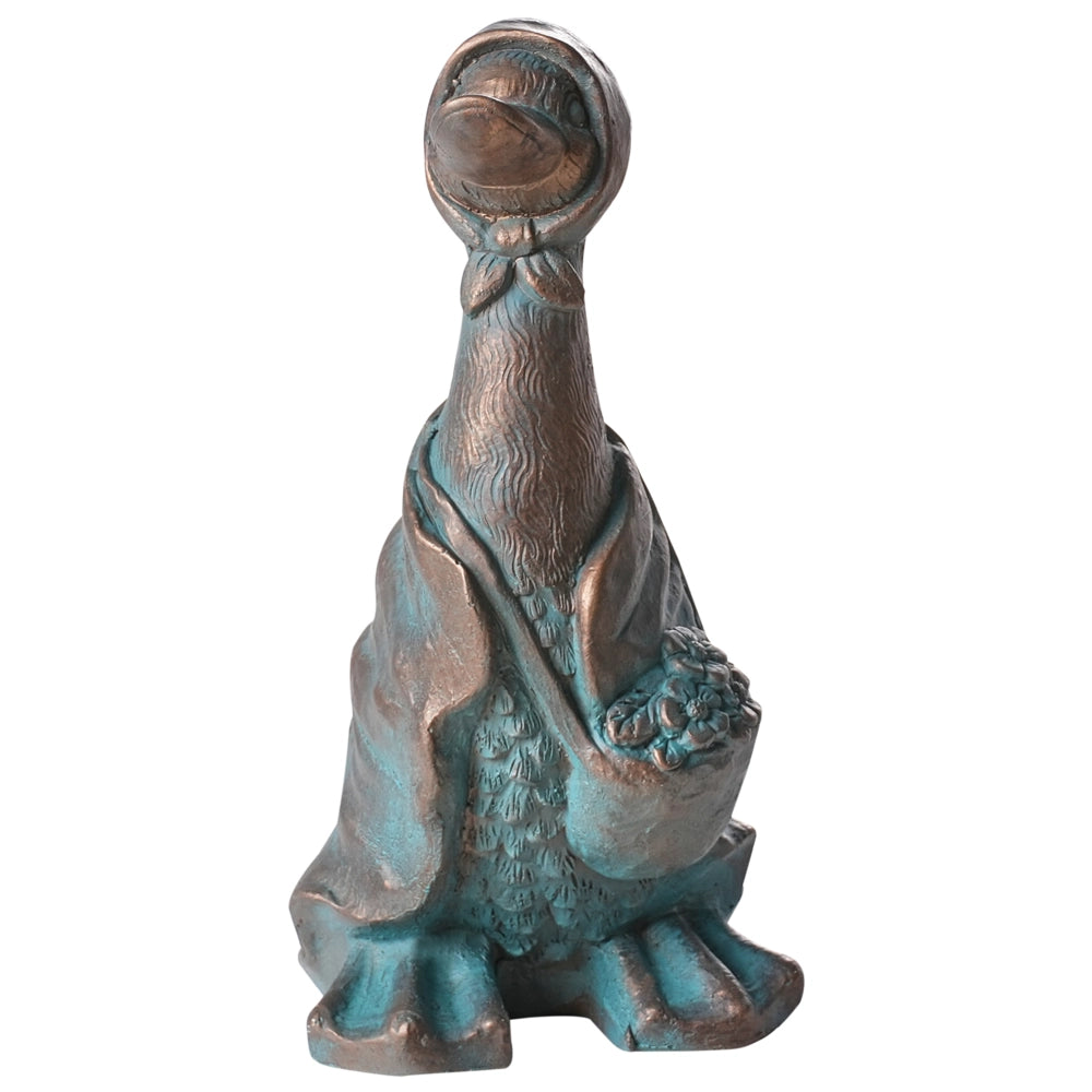 Statuetta decorativa MgO anatra Decorazione da giardino all'aperto Marrone Soggiorno