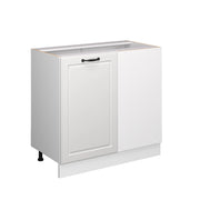 Mobile ad angolo cucina R-Line Bianco rustico/Bianco 86 cm senza piano di lavoro Vicco