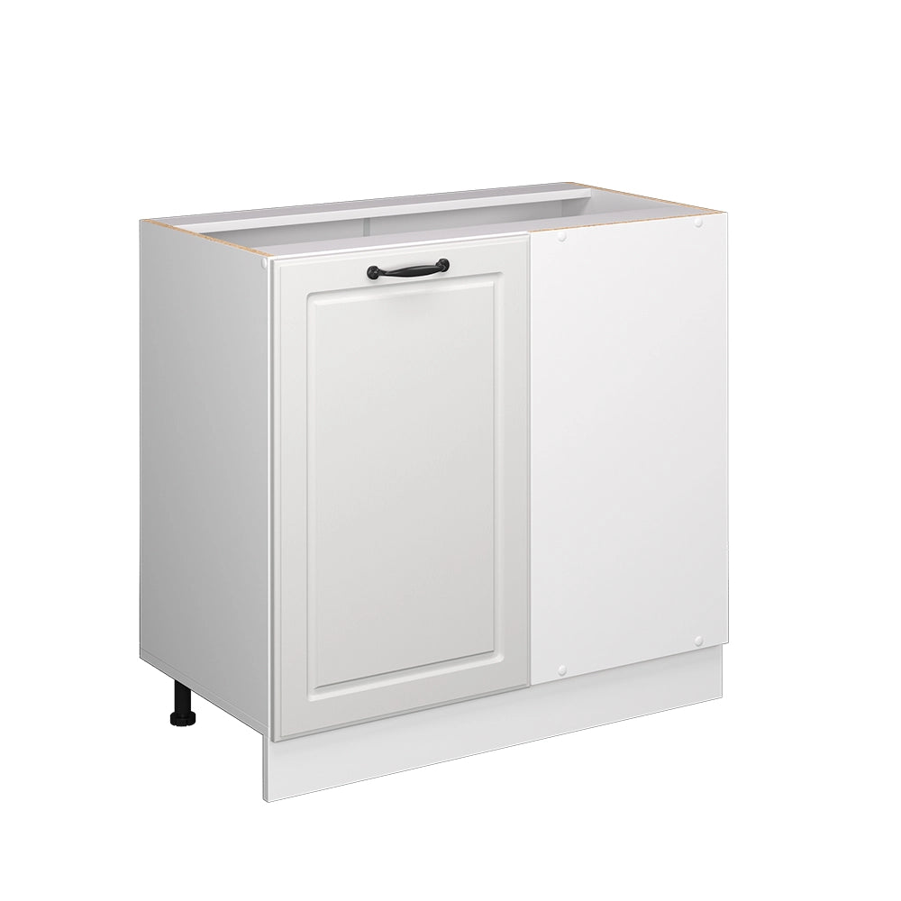 Mobile ad angolo cucina R-Line Bianco rustico/Bianco 86 cm senza piano di lavoro Vicco