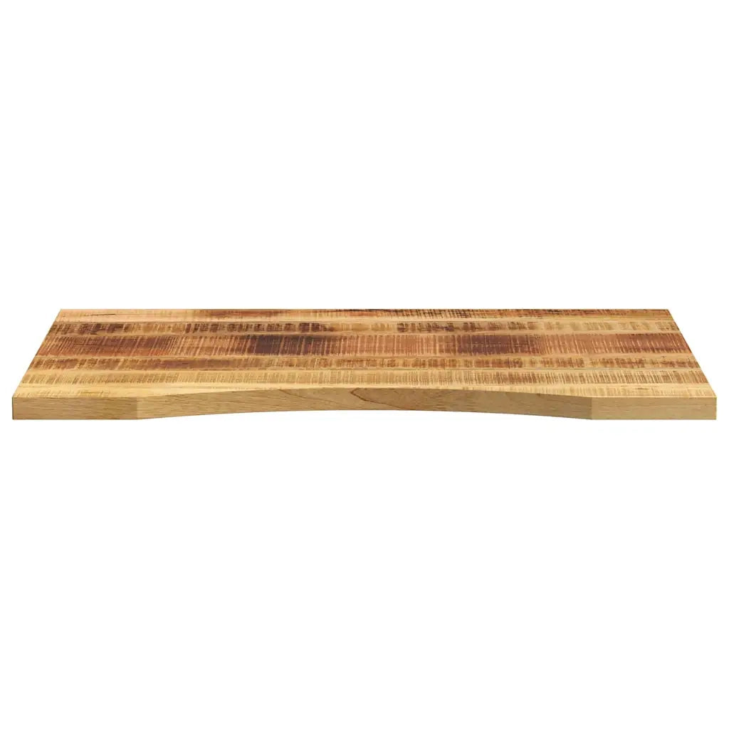 Piano Scrivania con Curva 100x50x2,5cm Massello Grezzo di Mango 370179