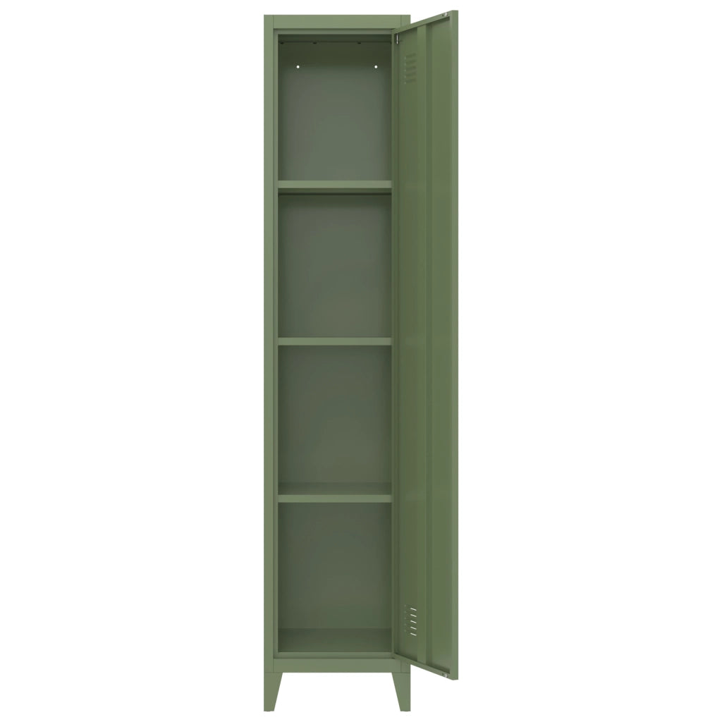 Armadio in metallo 1 anta verde kaki MAEVA