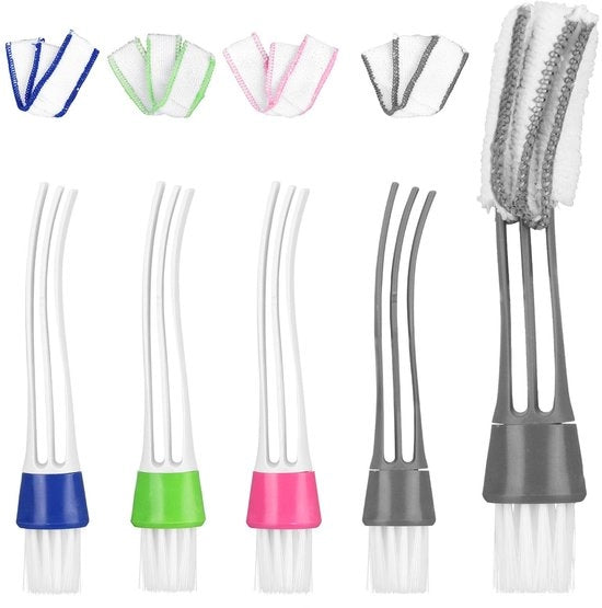 Pulitore a doppio lato per infissi con stracci microfibra.