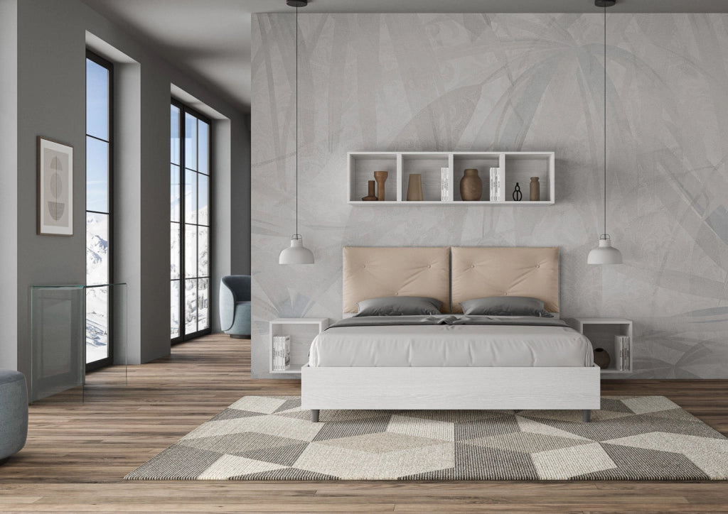 Letto Matrimoniale 160x190 cm Senza Rete Appia Egos Tortora