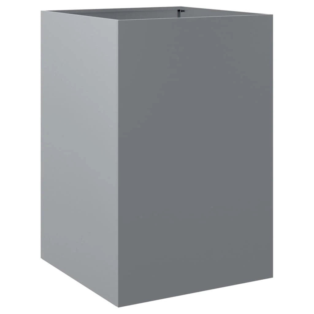 Fioriera/aiuola argentata per piante fiori terrazza giardino 52 x 48 x 75 cm acciaio zincato argento 02_0038072
