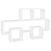 Scaffale a Muro | Mensola a parete Auto Bianco 82x15x51 cm Legno Multistrato