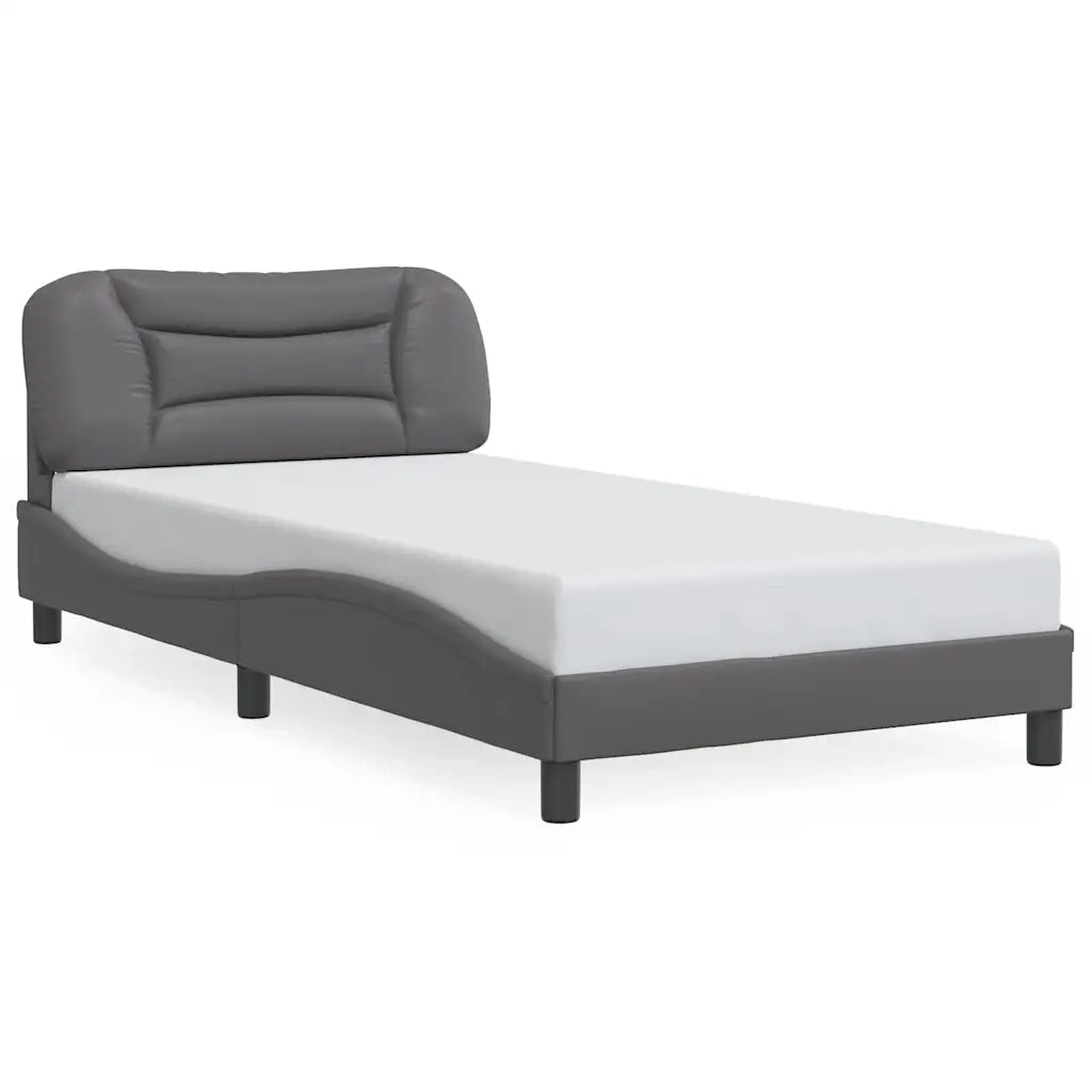 Giroletto con LED senza Materasso-Struttura Letto Hvar Grigio 100x200 cm