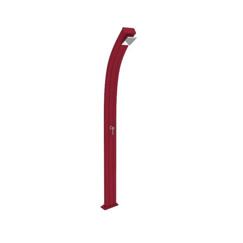 Doccia Tradizionale In Alluminio Spring Con Miscelatore E Lavapiedi Colore Rossa  Cv-A105/3027