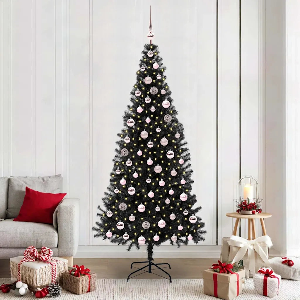 Albero di Natale con 300 LED con supporto Nero 210 cm PVC 3396489