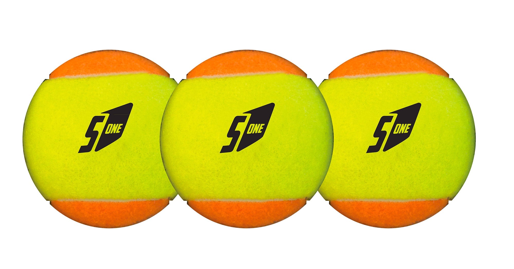 Set 3 Palline per  Beach Tennis Bicolore Giallo/Arancio