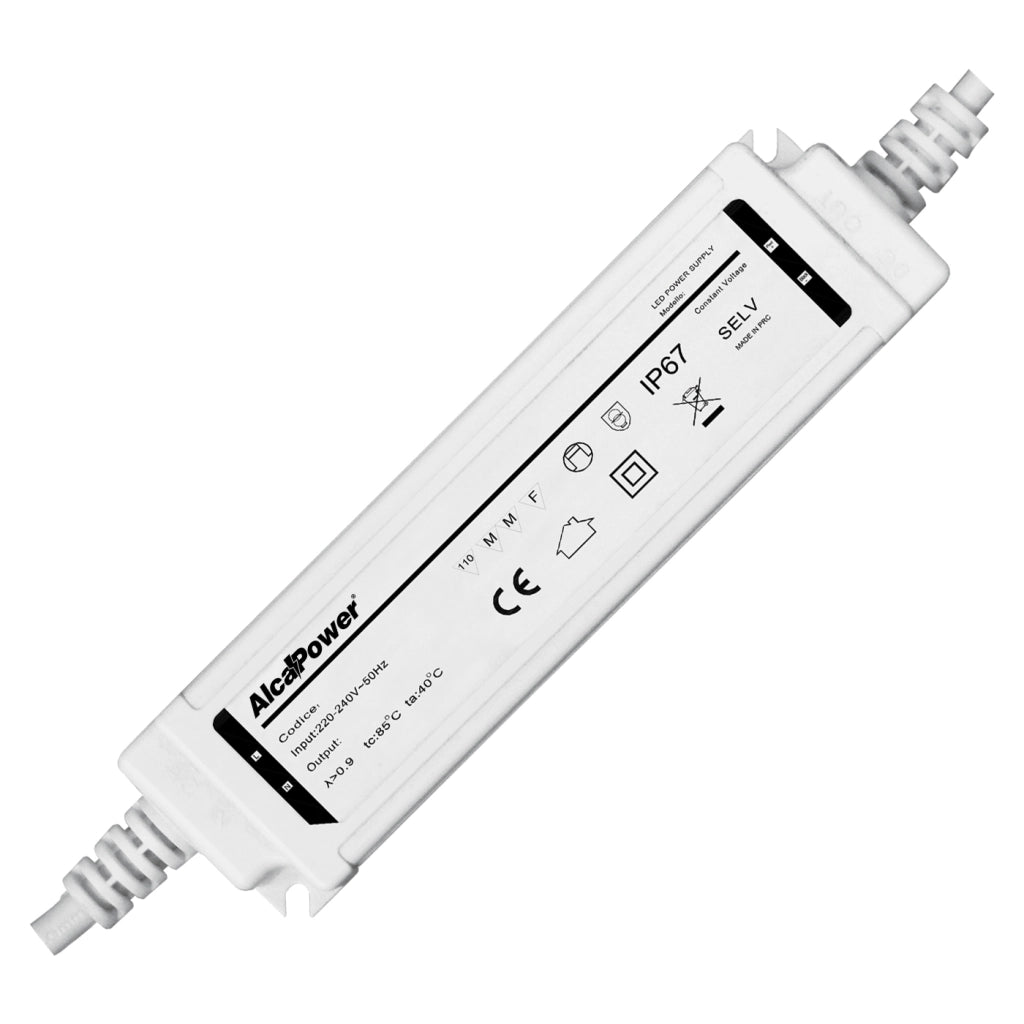 Alcapower Alimentatore Switching 24V 100W 4.16A IP67 Impermeabile per Illuminotecnica LED Driver Professionale Compatto ad Alte Prestazioni