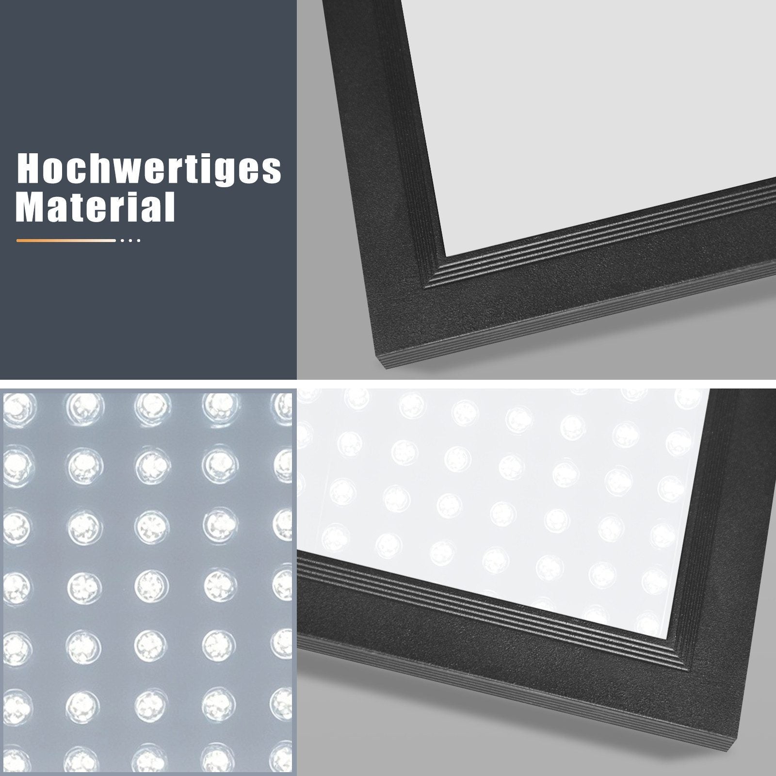 ZMH Lampada da soffitto plafoniera LED nera dimmerabile telecomando per soggiorno ufficio