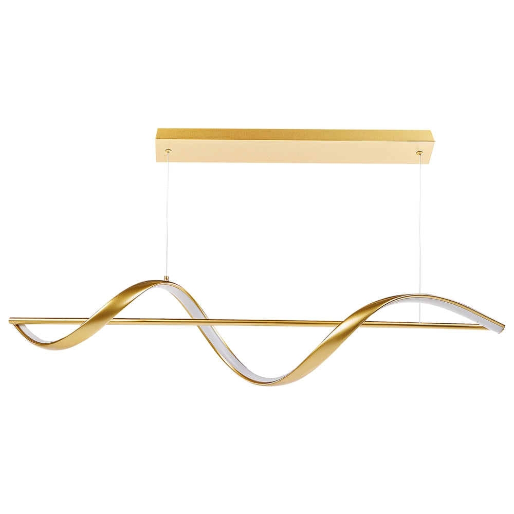 Lampada a sospensione LED in metallo dal design geometrico oro stile contemporaneo