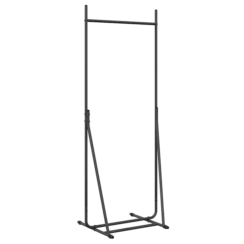 vidaXL Stendibiancheria Nero 62 x 48 x 158 cm Acciaio