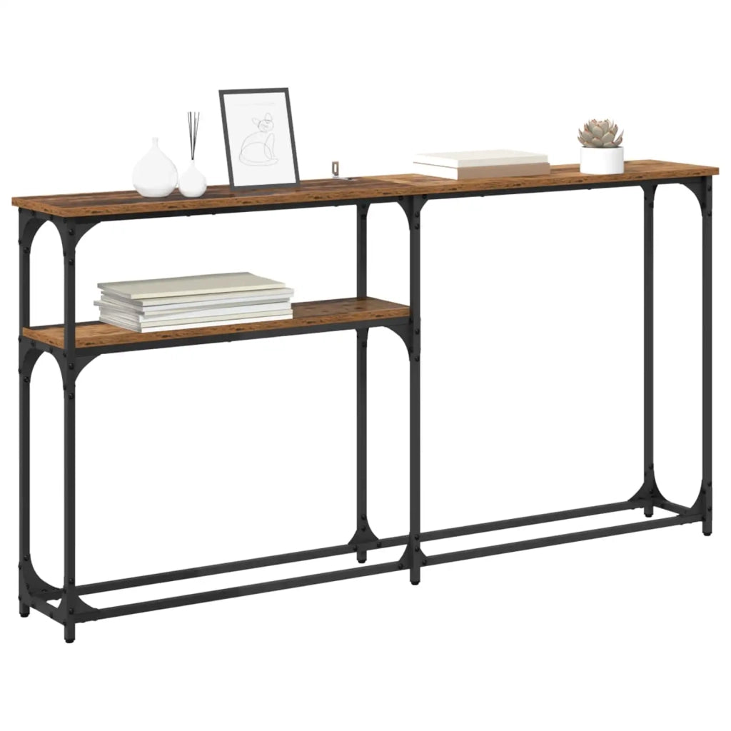 Tavolo Consolle | Tavolo d'Ingresso Legno vecchio 145x22.5x75cm Legno multistrato
