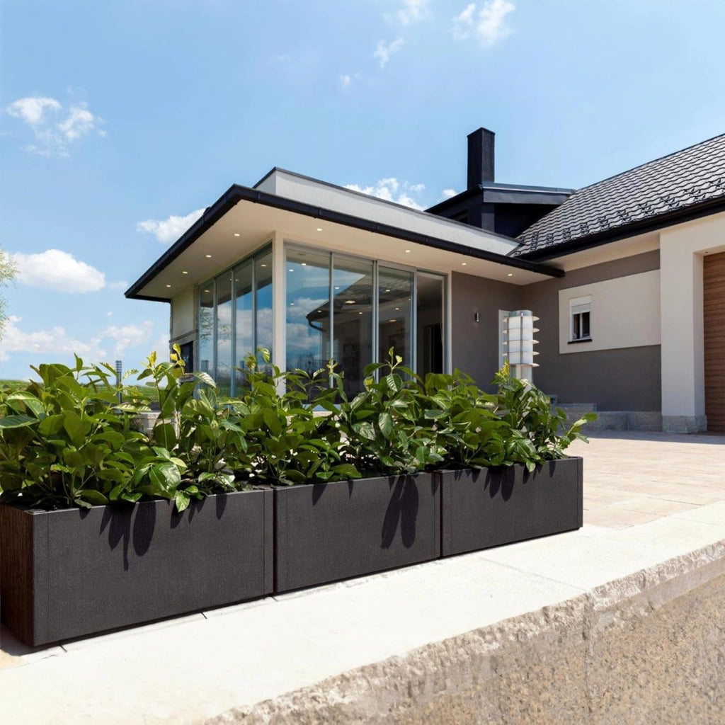 ® Fioriera da Esterno Ethica in Plastica 80L 80x36x35cm Base Drenante Fioriere da Giardino Vaso Grade per Fiori Vasi per Piante Rettangolari