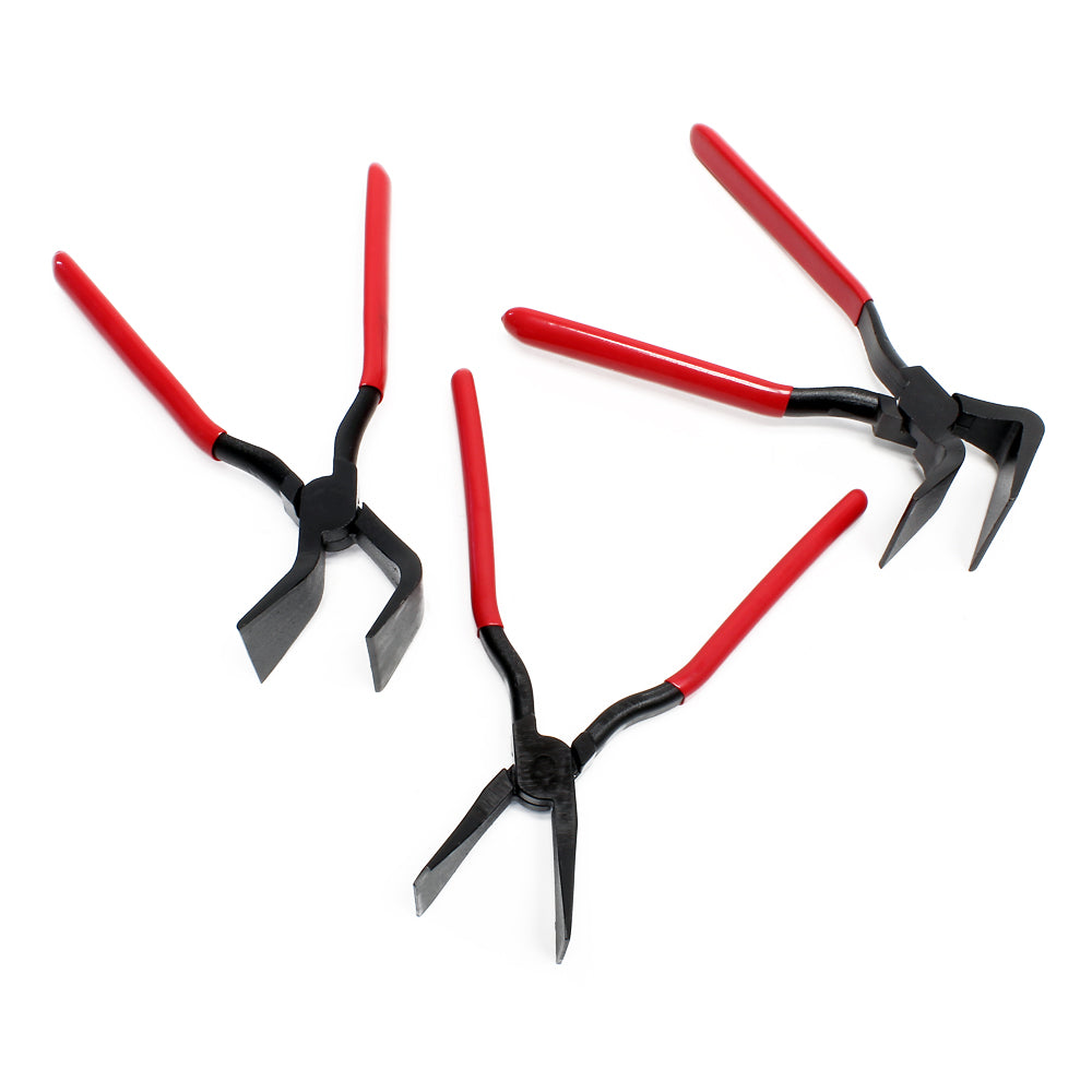 Set tre pinze da aggraffatura 0° 45° e 90° larghezza ganasce 55 mm per piegare lamiere