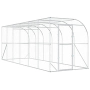 Gabbia per Polli Contro il Muro Argento 600 x 150 x 215 cm 3434732