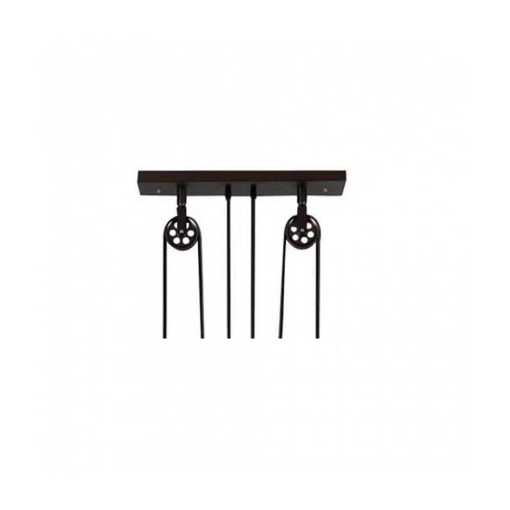 Trade Shop - Lampadario A Sospensione Vintage 3 Punti Luce Attacco E27 Stile Industriale A02 -