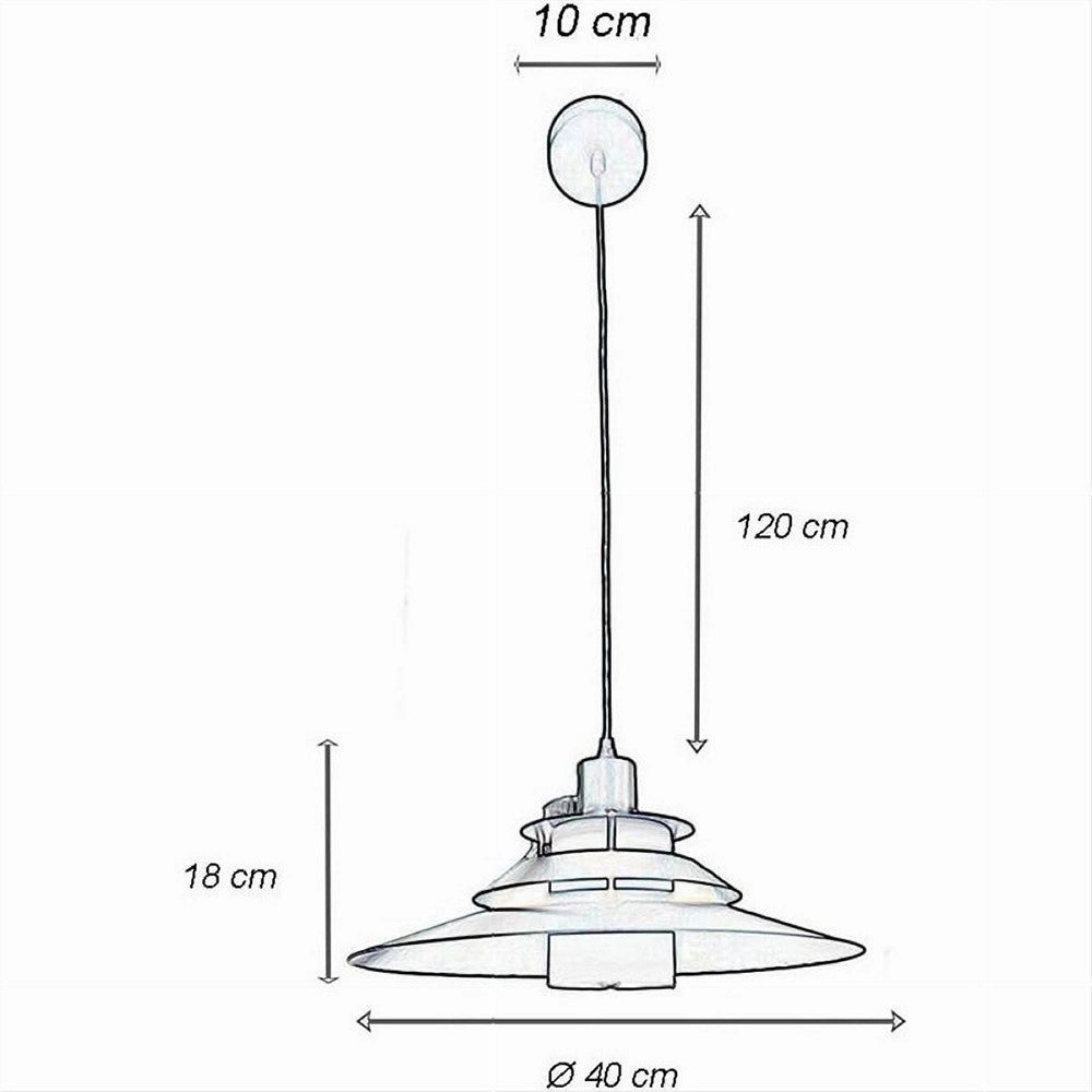 Trade Shop - Lampadario A Sospensione Industriale E27 Lampada Pendente Vintage Retrò Lp-88 - Nero