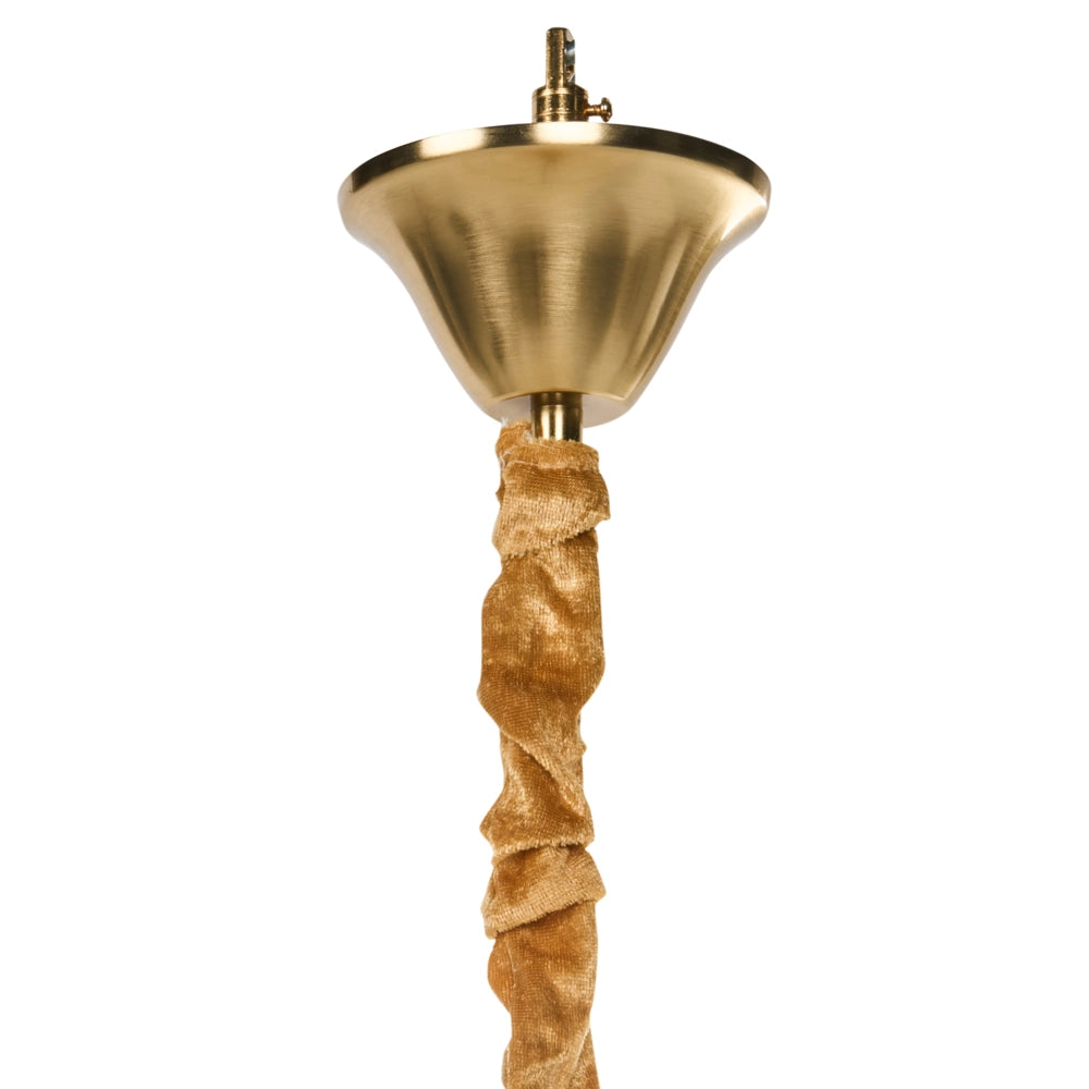 Lampadario in ottone, metallo e vetro ⌀ 48 cm Lampada a sospensione stile glamour