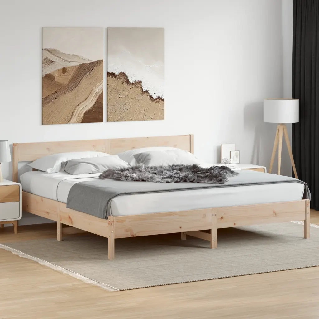Giroletto senza Materasso 180x200 cm in Legno Massello di Pino 3216203