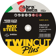 ABRABETA DISCO P/FERRO TWIN CUT PLUS 230X2,0 MM- 25,0 pz