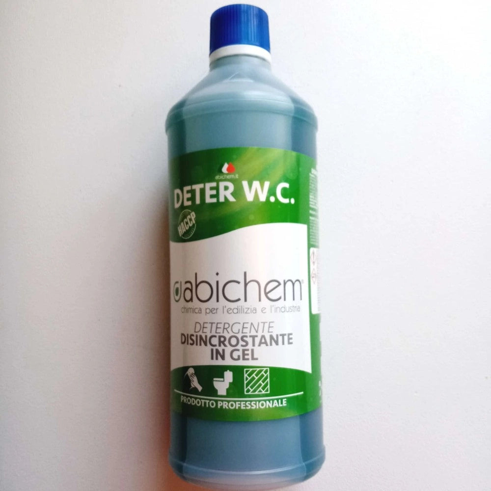 Abichem 1lt deter w.c. detergente disincrostante in gel per eliminare macchie di incrostazione o di ruggine