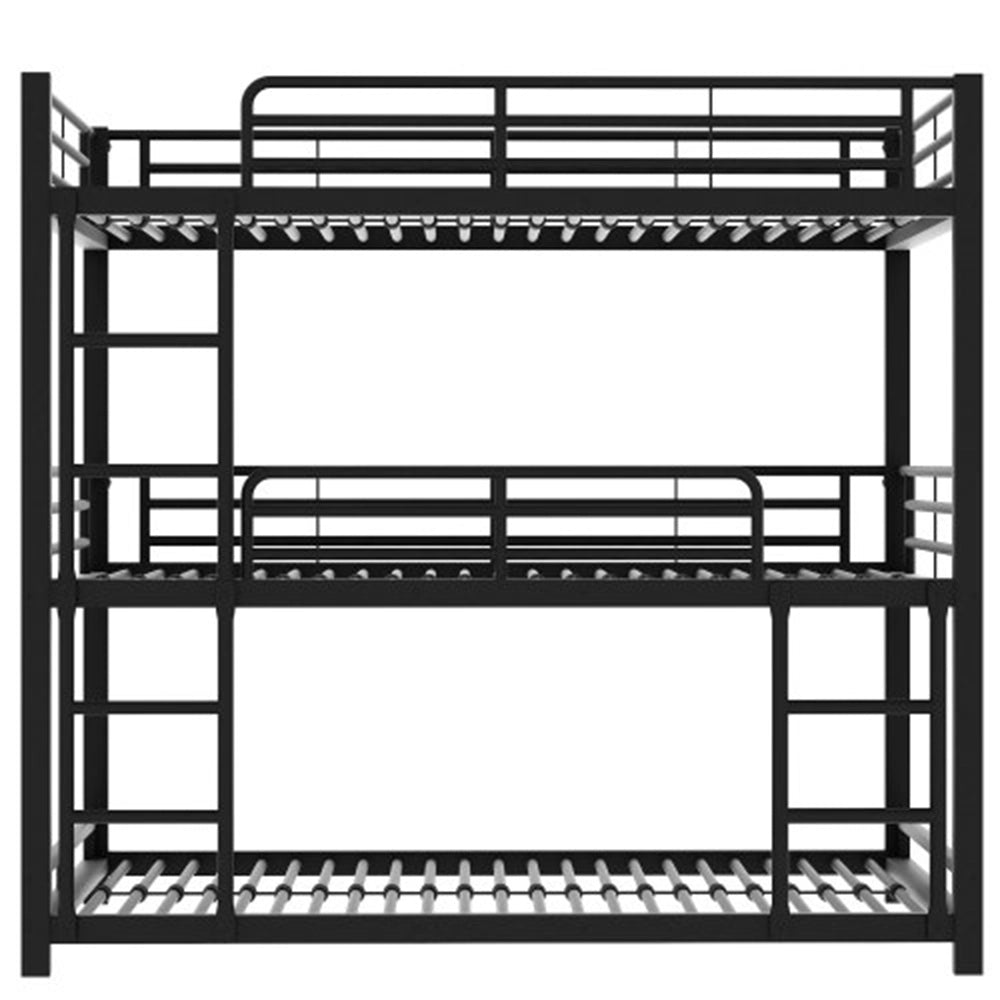 Letto a castello triplo - Xylo - 90x200cm - Nero - Per bambini adolescenti adulti