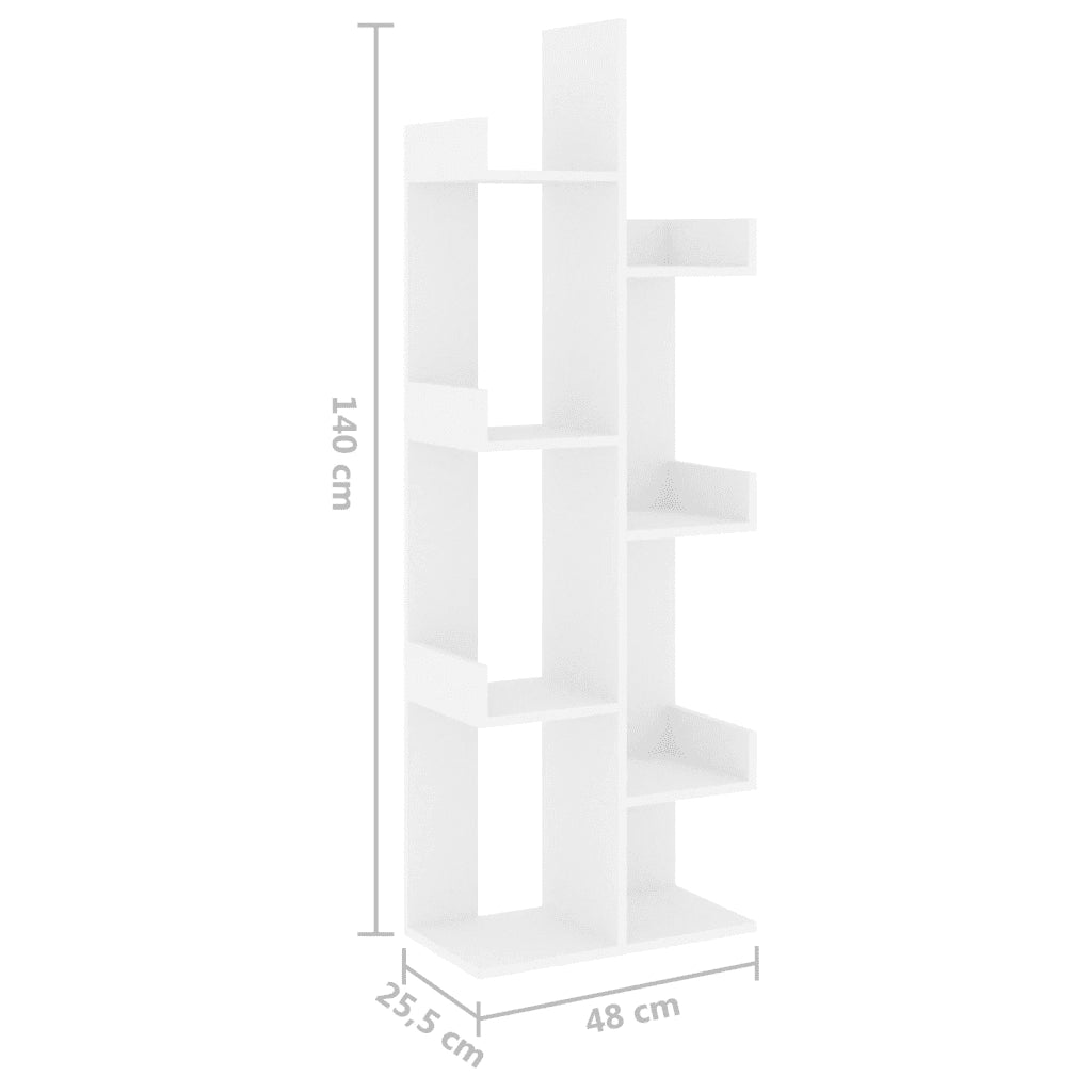 Libreria Bianca 48x25,5x140 cm in Truciolato 808909