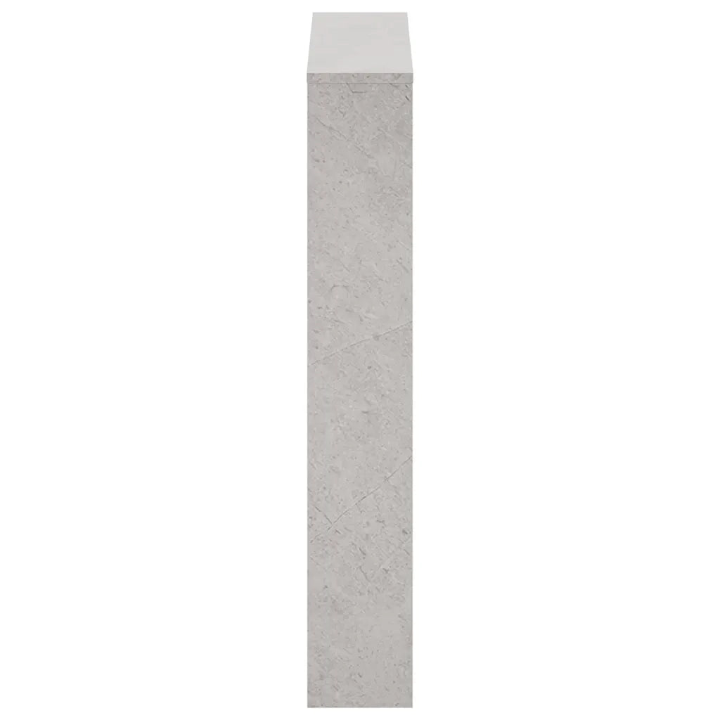 Scarpiera con Specchio a 3 Livelli Grigio cemento 63x17x102,5cm
