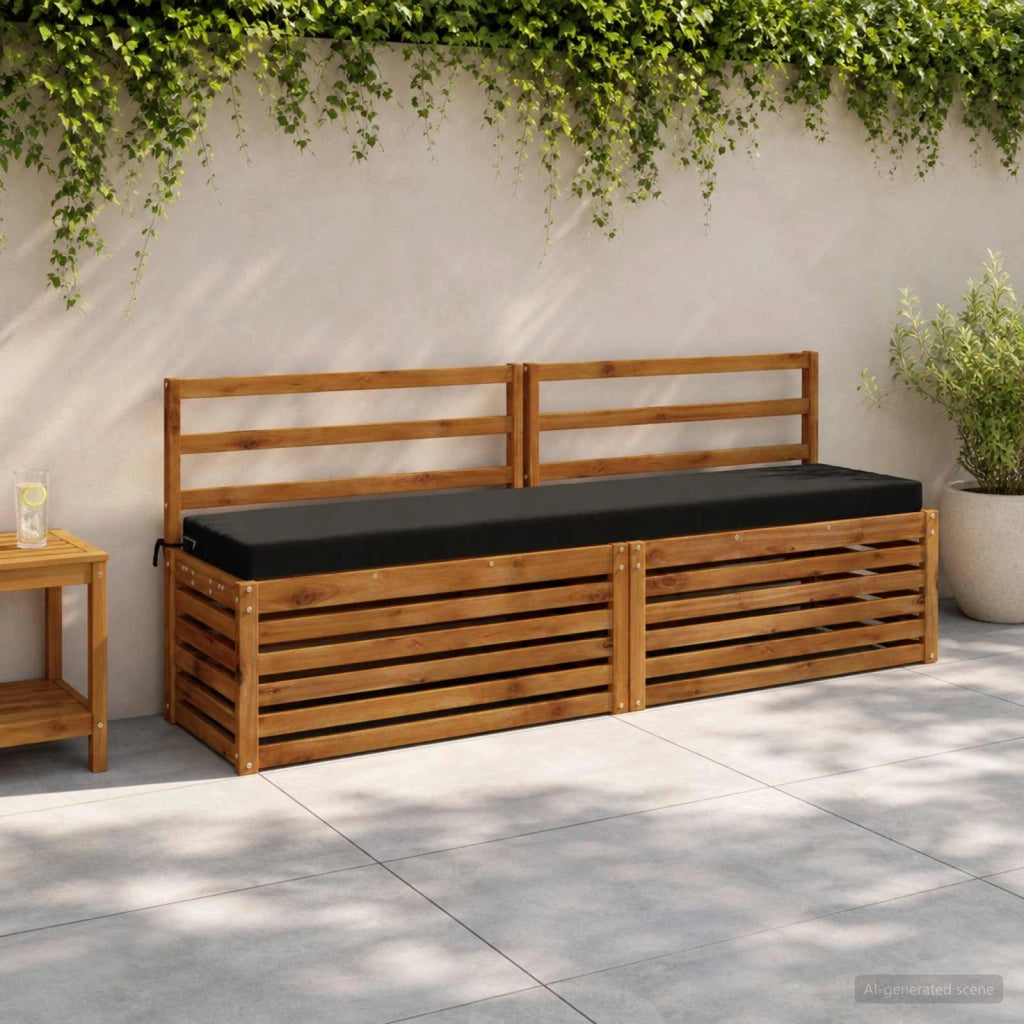 Cuscino per panchina SOEST 100% Poliestere Nero 180 x 40 x 8 cm 950038